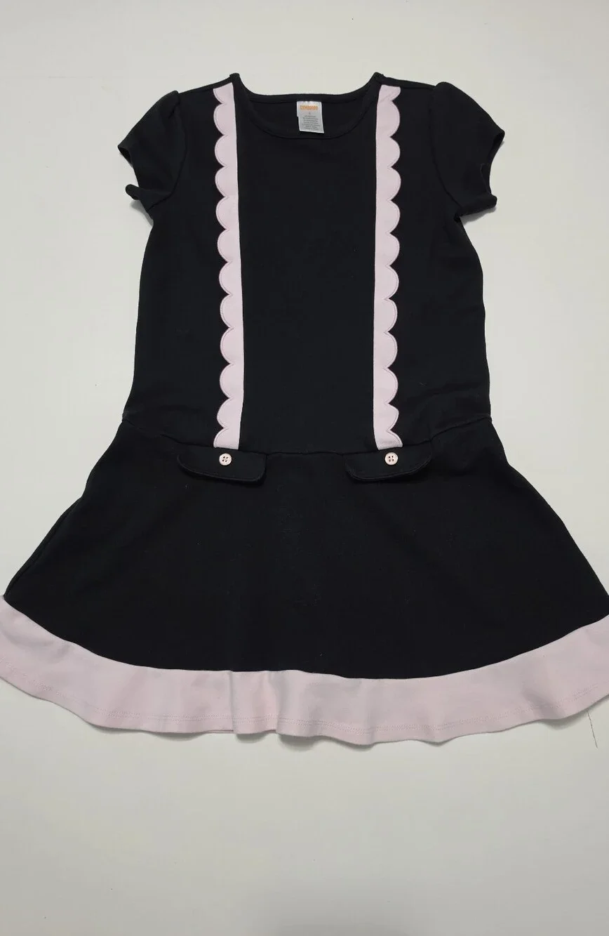 Gymboree Puuurfect In Paris Black And Pink Girl Dress Sz 8